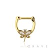 DRAGONFLY DESIGN SEPTUM HINGED CLICKER